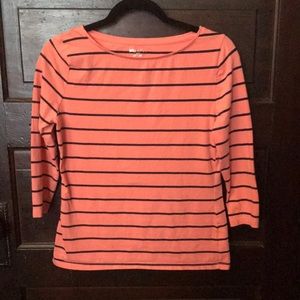 Merona coral stripped top. Sz. M